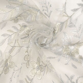 Mesh Embroidered Adele Grey Bleu