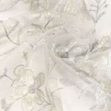 Mesh Geborduurd Adele Grijs Blauw