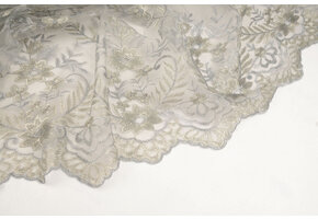 Mesh Embroidered Adele Grey Bleu