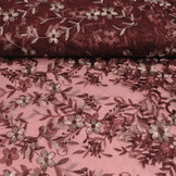 Netz Bestickt Adele Bordeaux