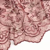 Netz Bestickt Adele Bordeaux