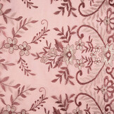 Mesh Embroidered Adele Bordeaux