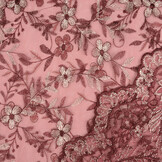 Mesh Embroidered Adele Bordeaux