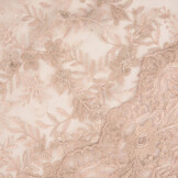 Mesh Embroidered Adele Powder Pink - Beige