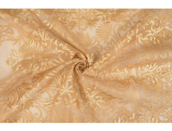 Mesh Embroidered Cecile Gold