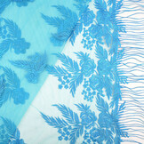 Mesh Geborduurd Agatha Aqua