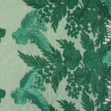 Mesh Geborduurd Agatha Zeegroen