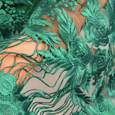 Mesh Embroidered Agatha Sea Green