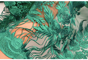 Mesh Embroidered Agatha Sea Green