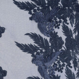 Mesh Geborduurd Agatha Donker Blauw