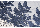 Mesh Embroidered Agatha Dark Blue