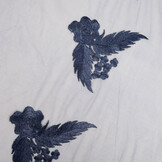 Mesh Geborduurd Agatha Donker Blauw