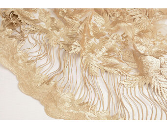 Netz Bestickt Agatha Gold