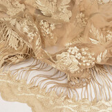Netz Bestickt Agatha Gold