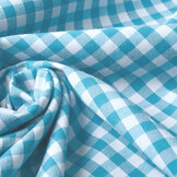 Boerenbont Ruit 8 mm Licht Aqua