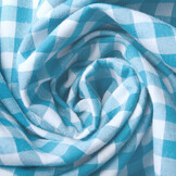 Gingham Check 8 mm Light Aqua