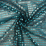 Pailletten op Lurex Donker Aqua