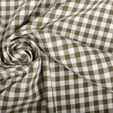 Gingham Check 8 mm Dark Khaki