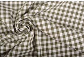 Gingham Check 8 mm Dark Khaki