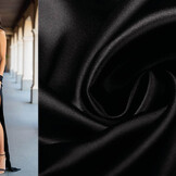 Stretch Satin Black