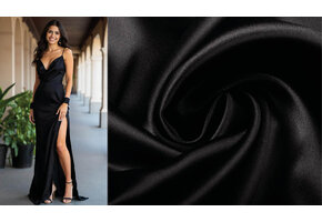 Stretch Satin Black