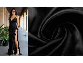 Stretch Satin Black