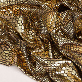 Lamé Snake Print Gold