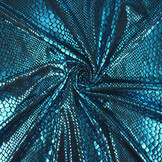 Lamé Schlangenprint Aqua