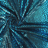 Lamé Snake Print Aqua