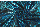 Lamé Slangenprint Aqua