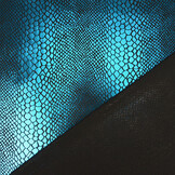Lamé Schlangenprint Aqua