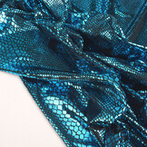 Lamé Schlangenprint Aqua
