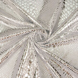 Lamé Slangenprint Zilver