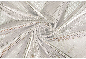Lamé Snake Print Silver