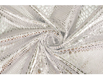 Lamé Schlangenprint Silber