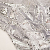 Lamé Snake Print Silver