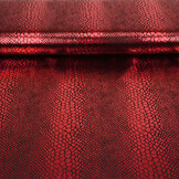 Lamé Snake Print Red
