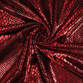 Lamé Schlangenprint Rot