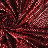 Lamé Slangenprint Rood