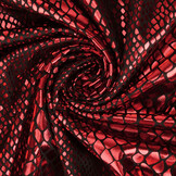 Lamé Snake Print Red