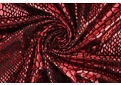 Lamé Snake Print Red