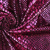 Lamé Snake Print Fuchsia
