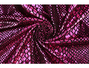 Lamé Snake Print Fuchsia