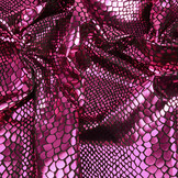Lamé Snake Print Fuchsia