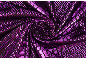 Lamé Snake Print Purple