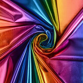 Lamé Regenbogen Breit