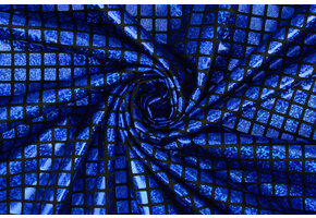 Lamé Ruitjes Kobalt Blauw