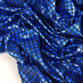 Lamé Ruitjes Kobalt Blauw