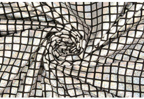 Lamé Ruitjes Zilver