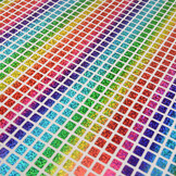 Lamé Regenboog Ruitjes Wit 1